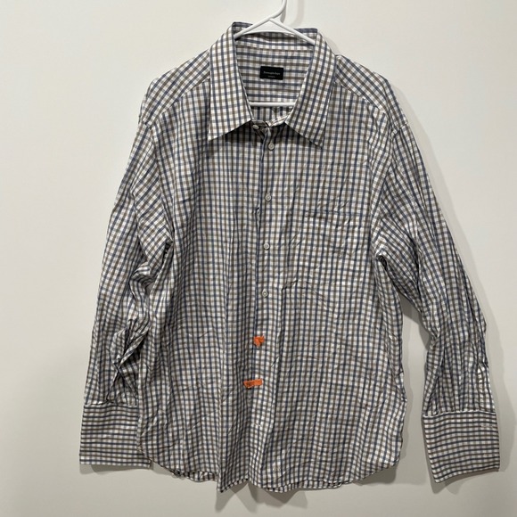 Ermenegildo Zegna Other - Ermenegildo Zegna Su Misura Mens Gingham Regular Fit Button Down 19 41